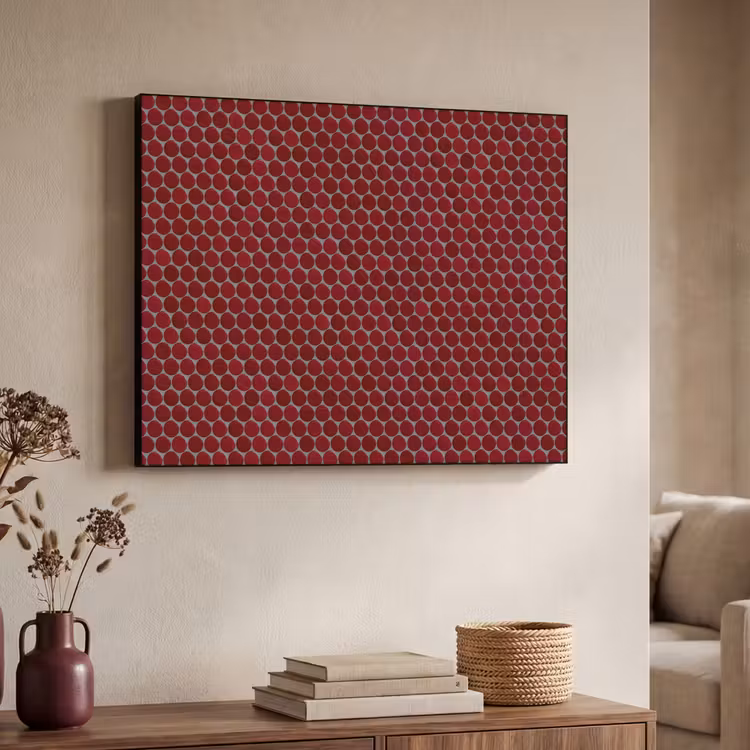 Art Frame - Penny - Mozaïek - Rond - Rood — 4