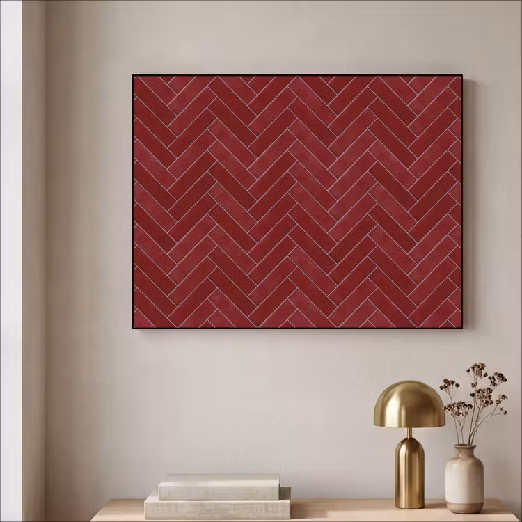 Art Frame - Visgraat - Wandtegel - Bordeaux - Rood — 3