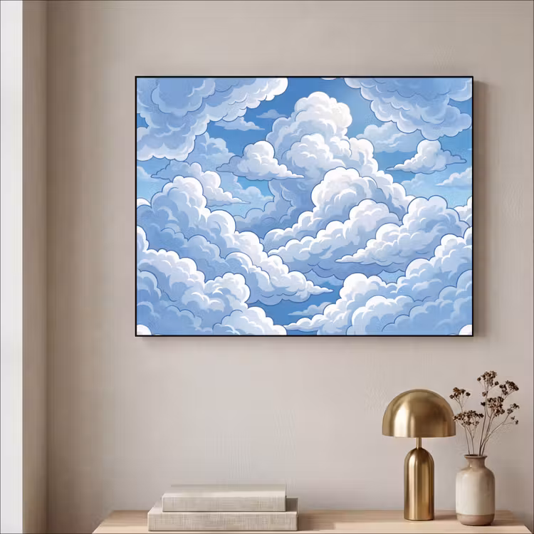 Art Frame - Wolken - Hemel - Abstract - Wit — 3