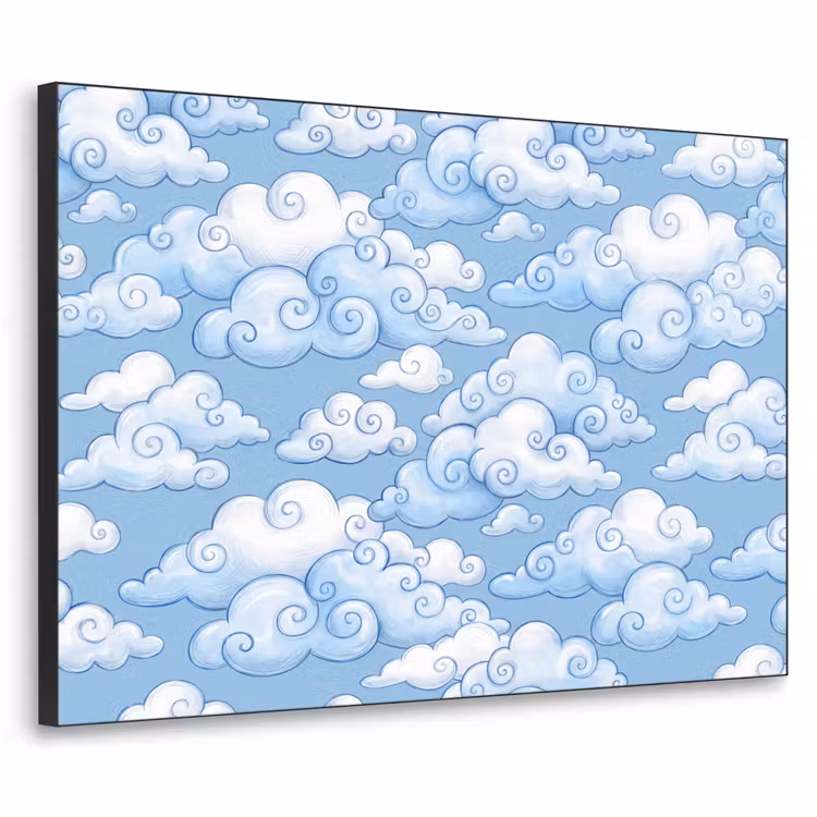 Art Frame - Wolken - Patroon - Hemel - Illustratie - Wit — 1