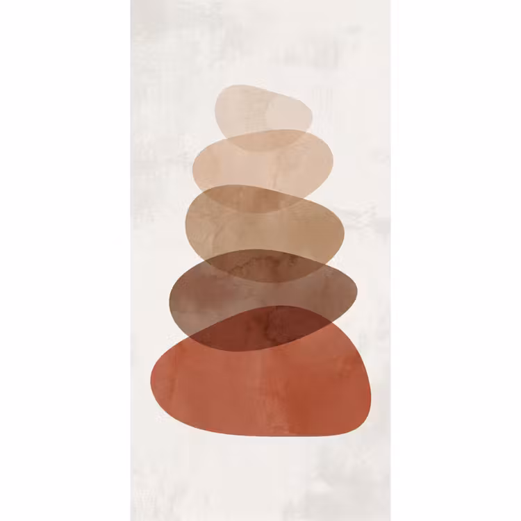 Behang - Abstractie - Gestapeld - Balans - Modern - Aardetinten — 2