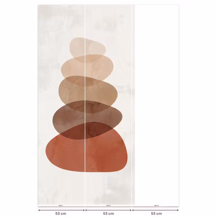 Behang - Abstractie - Gestapeld - Balans - Modern - Aardetinten — 6