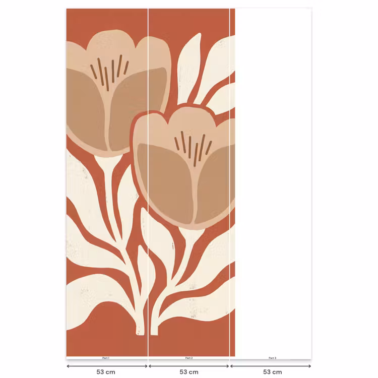 Behang - Bloemen - Abstract - Modern - Beige - Natuur — 6