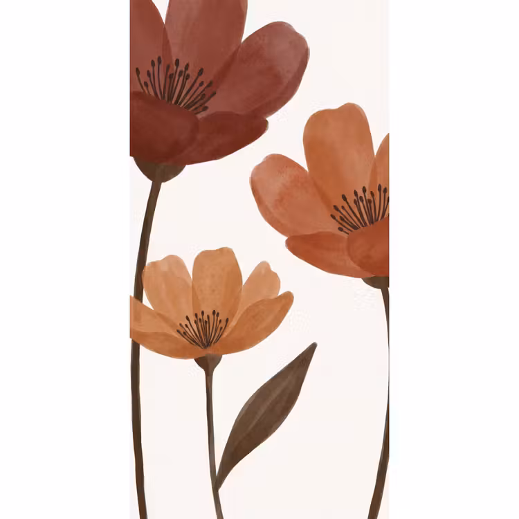 Behang - Bloemen - Abstract - Modern - Bruin - Decoratief — 2
