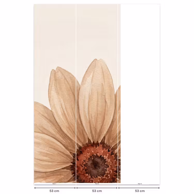 Behang - Bloemen - Bloemblad - Natuur - Aquarel - Beige — 6