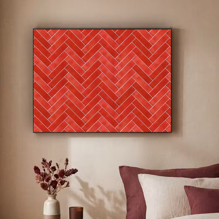 Art Frame - Visgraat - Tegel - Rood — 2
