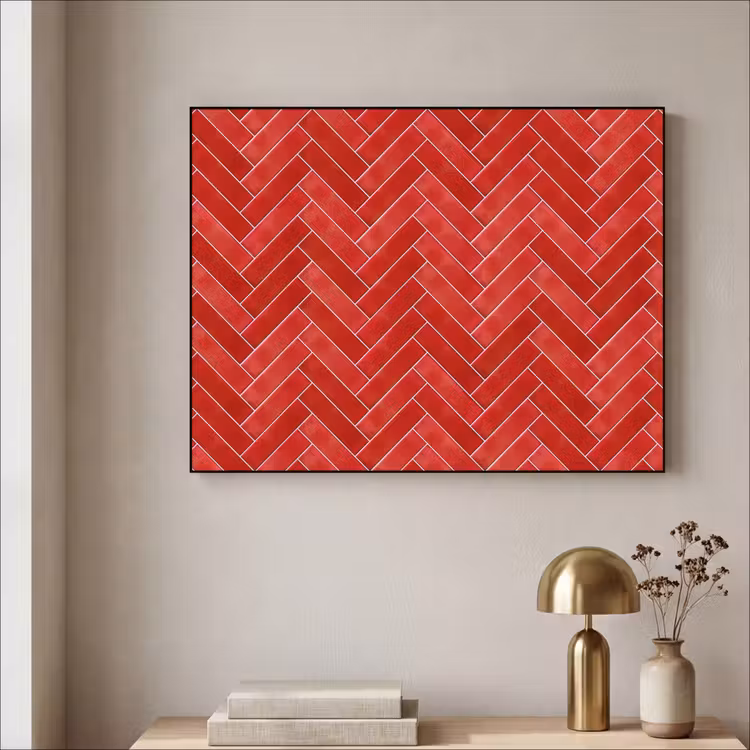 Art Frame - Visgraat - Tegel - Rood — 3