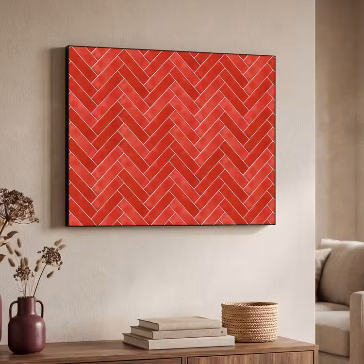 Art Frame - Visgraat - Tegel - Rood — 4