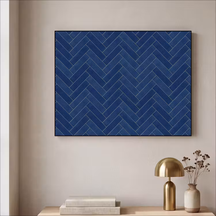 Art Frame - Visgraat - Wandtegel - Donkerblauw - Navy Blue — 3