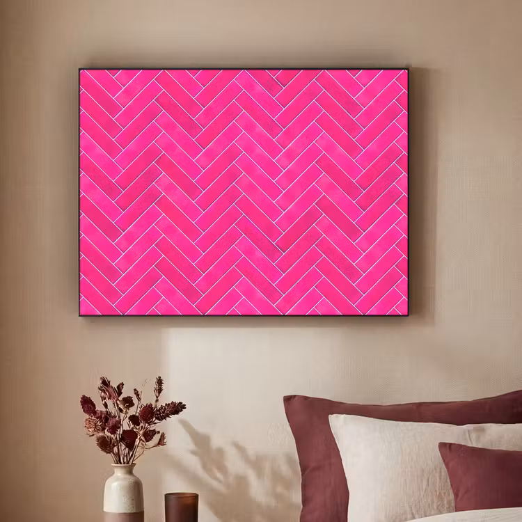 Art Frame - Visgraat - Wandtegel - Fuchsia - Roze — 2