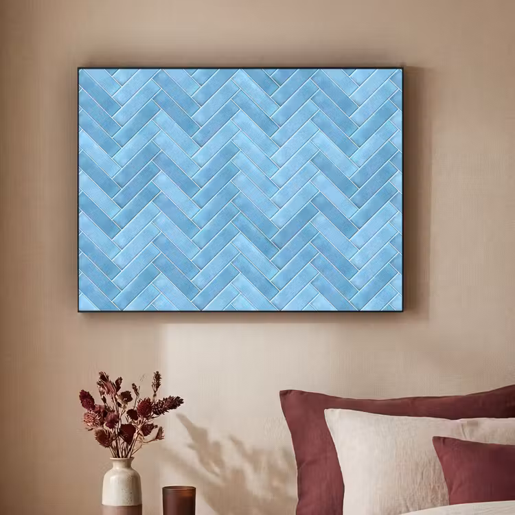 Art Frame - Visgraat - Wandtegel - Lichtblauw — 2