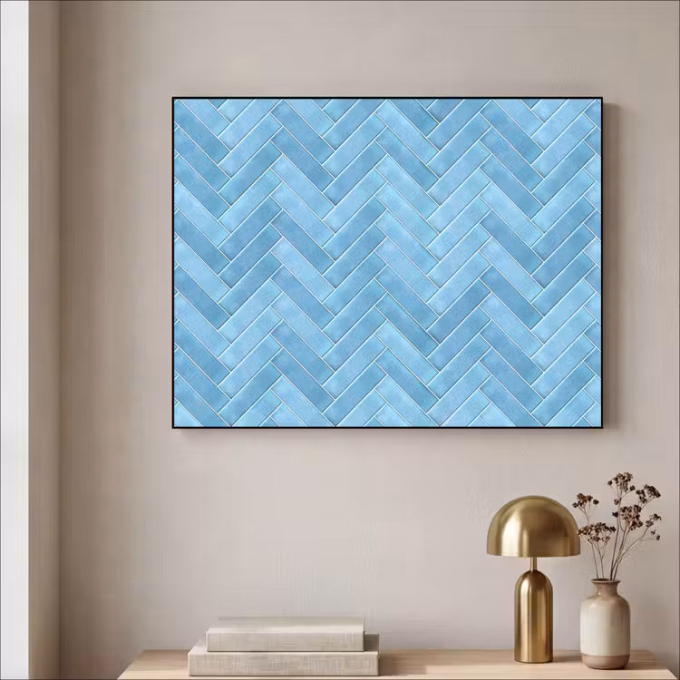 Art Frame - Visgraat - Wandtegel - Lichtblauw — 3