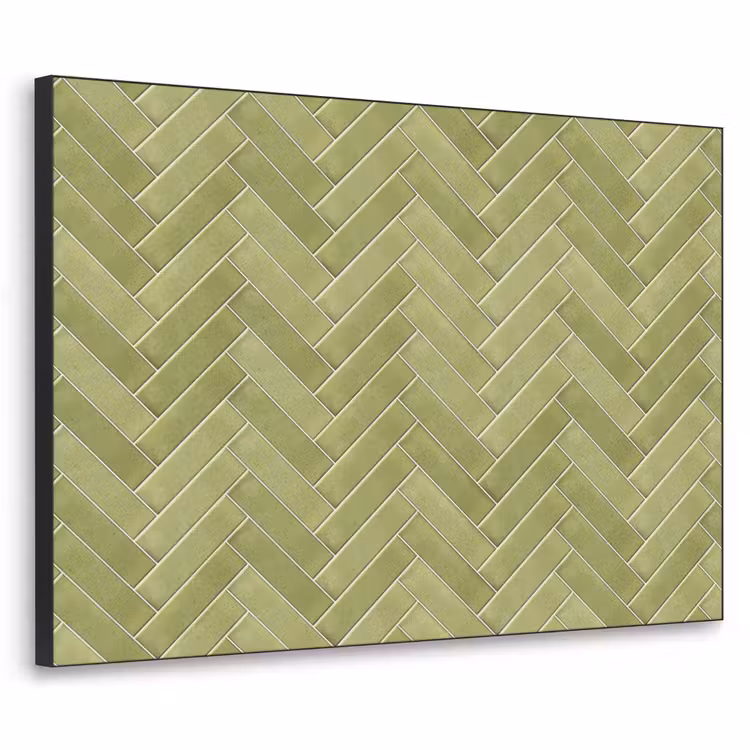 Art Frame - Visgraat - Wandtegel - Olijfgroen — 1