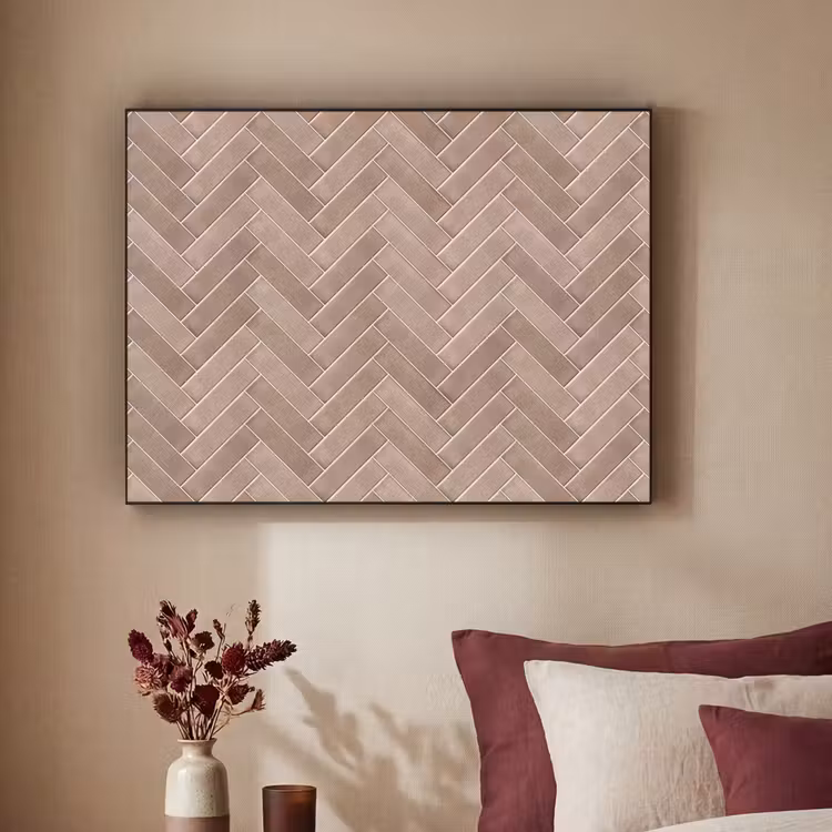 Art Frame - Visgraat - Wandtegel - Oudroze - Terracotta — 2