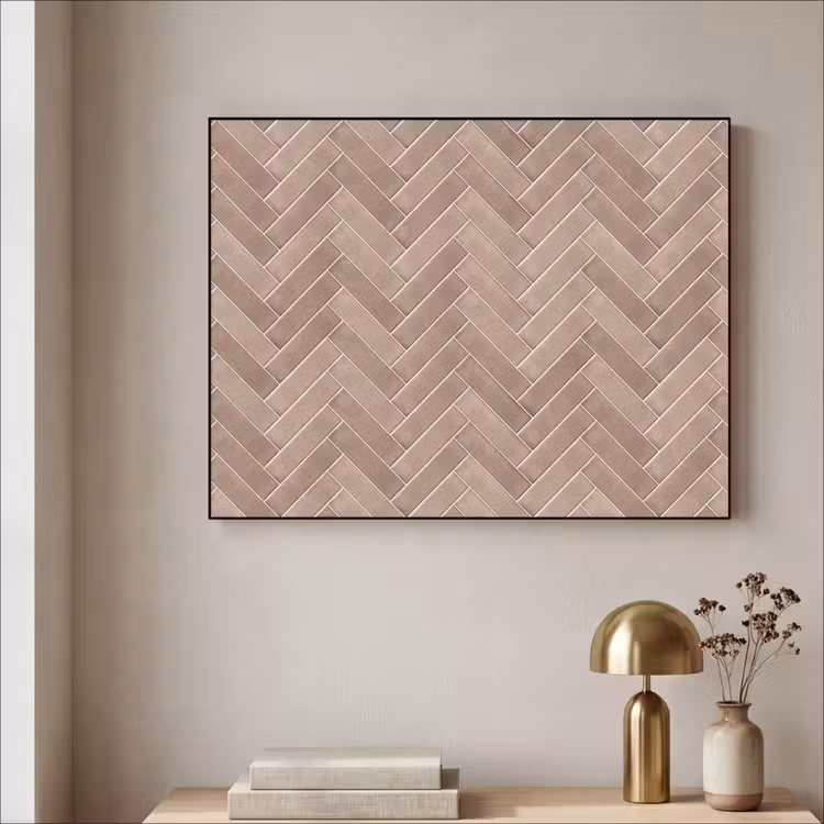 Art Frame - Visgraat - Wandtegel - Oudroze - Terracotta — 3