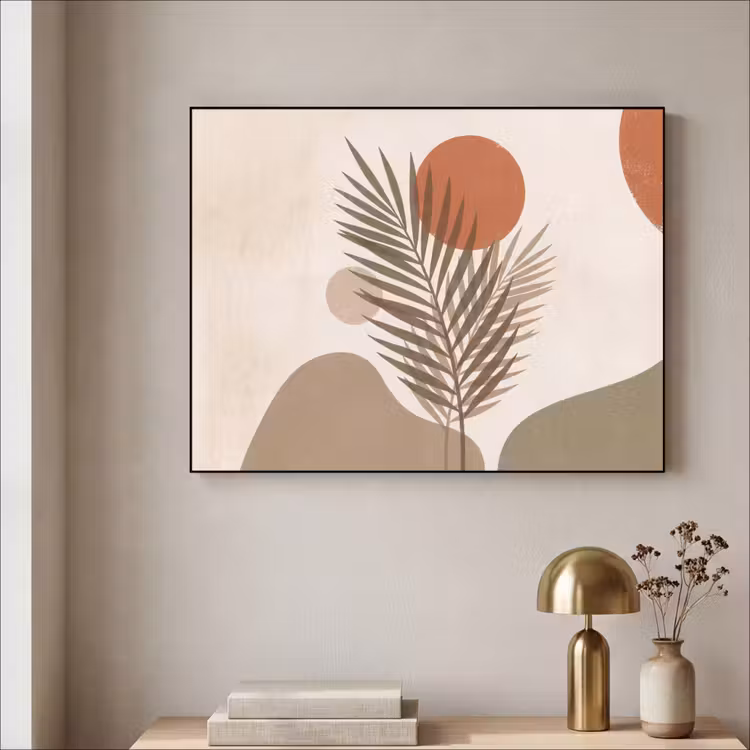 Art Frame - Planten - Bladeren - Abstract - Modern - Beige — 3