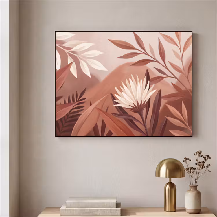 Art Frame - Planten - Bladeren - Botanisch - Modern - Bruin — 3