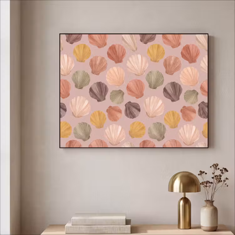 Art Frame - Schelp - Patroon - Zee - Aquarel - Aardetinten — 3