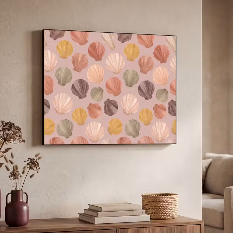 Art Frame - Schelp - Patroon - Zee - Aquarel - Aardetinten — 4