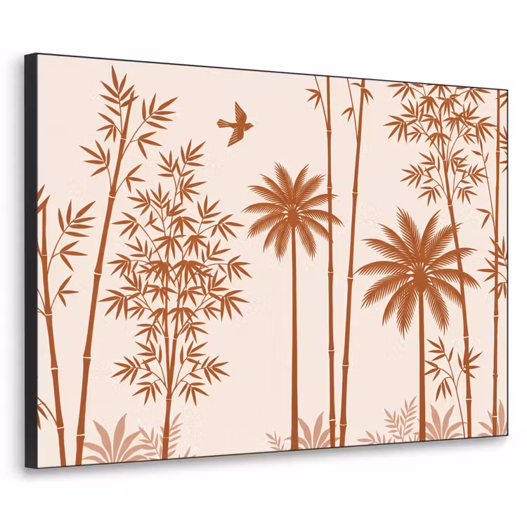 Art Frame - Vogel - Boom - Tropisch - Minimalistisch - Bruin — 1