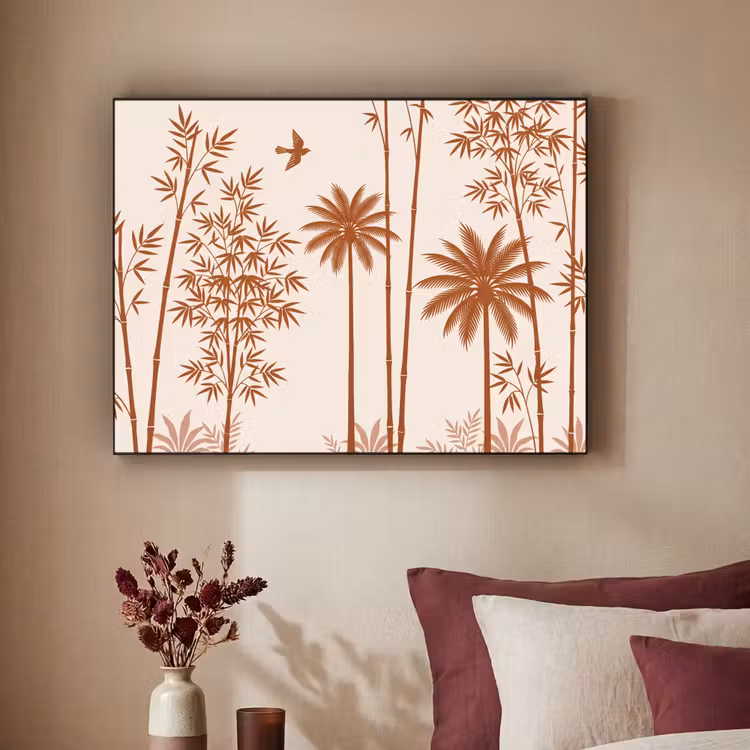 Art Frame - Vogel - Boom - Tropisch - Minimalistisch - Bruin — 2