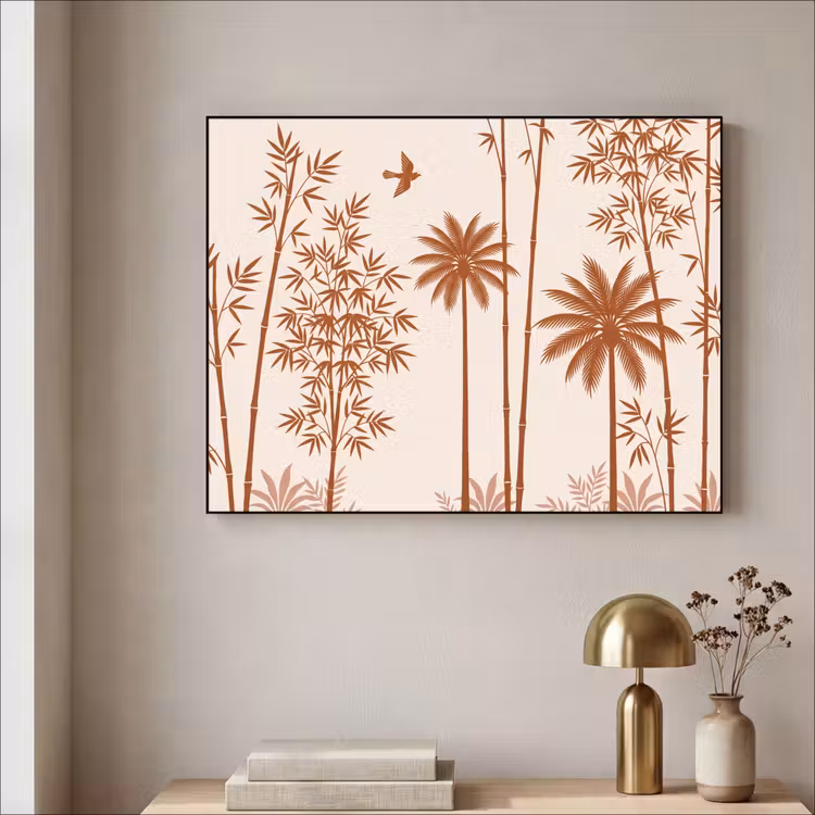 Art Frame - Vogel - Boom - Tropisch - Minimalistisch - Bruin — 3
