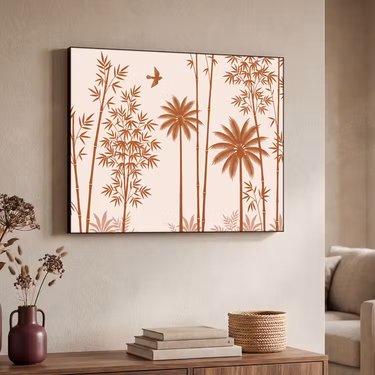 Art Frame - Vogel - Boom - Tropisch - Minimalistisch - Bruin — 4