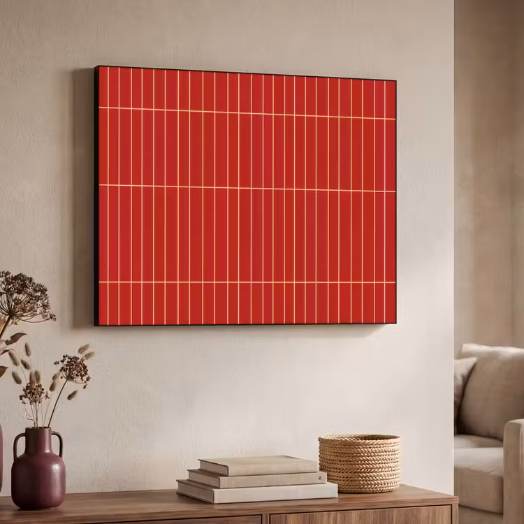 Art Frame - Verticaal - Wandtegel - Helderrood — 4