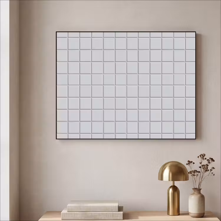 Art Frame - Patroon - Tegels - Licht - Grijs — 3