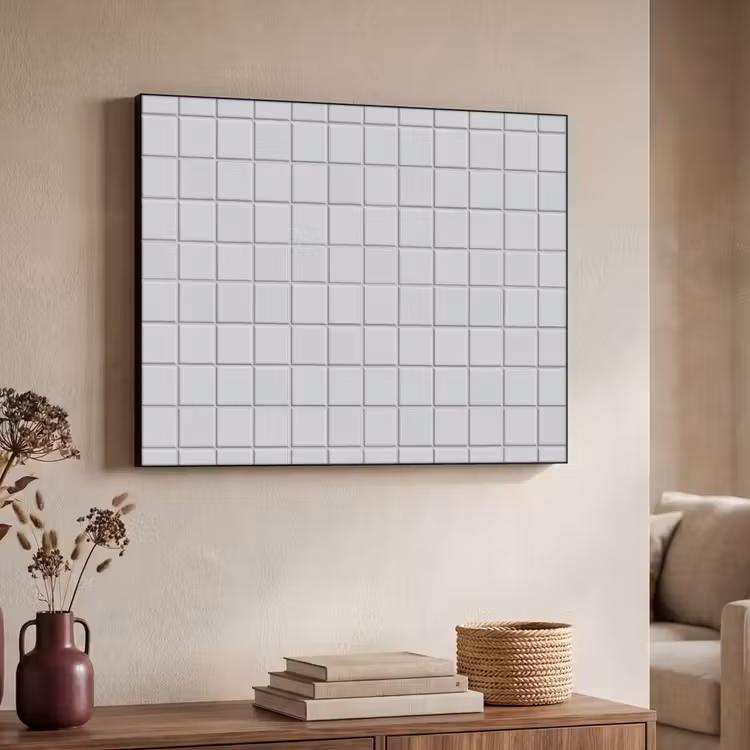 Art Frame - Patroon - Tegels - Licht - Grijs — 4