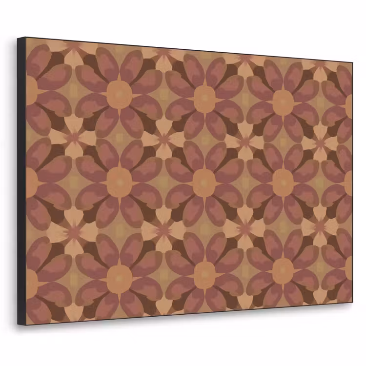 Art Frame - Retro - Bloemen - Bruin — 1