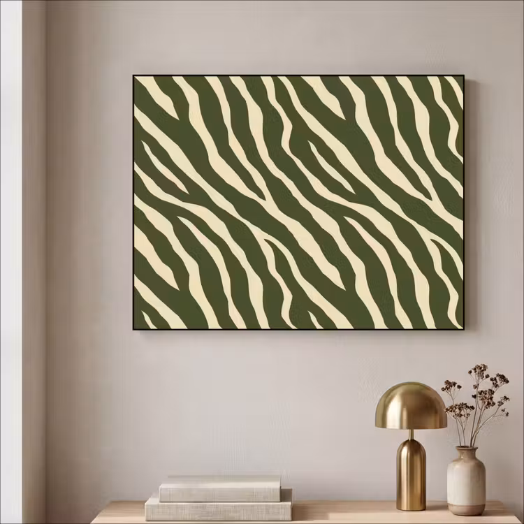 Art Frame - Zebra - Patroon - Groen — 3