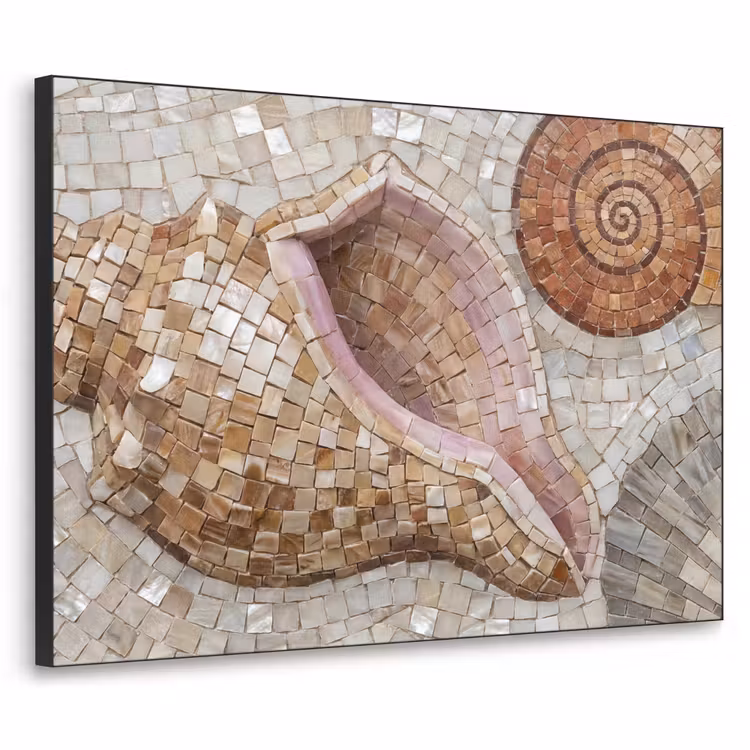 Art Frame - Schelp - Mozaïek - Zee - Beige - Modern — 1