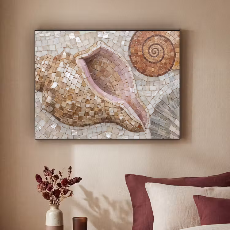 Art Frame - Schelp - Mozaïek - Zee - Beige - Modern — 2