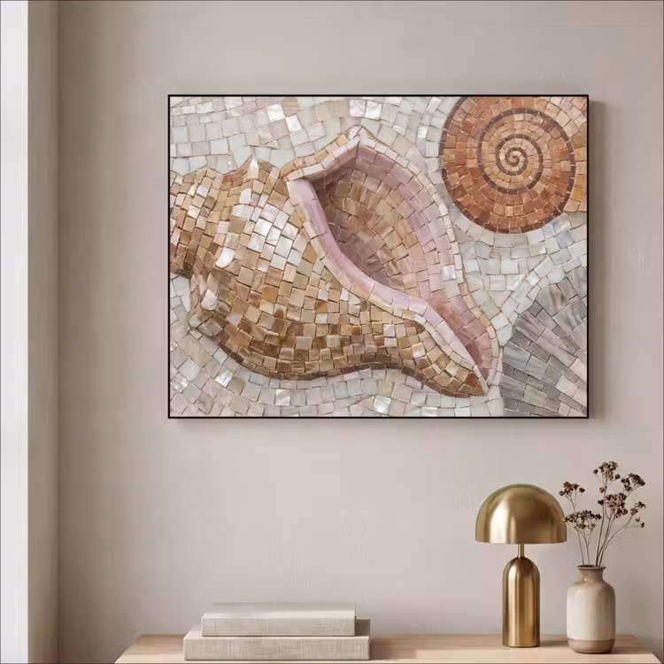 Art Frame - Schelp - Mozaïek - Zee - Beige - Modern — 3
