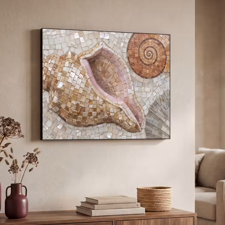 Art Frame - Schelp - Mozaïek - Zee - Beige - Modern — 4