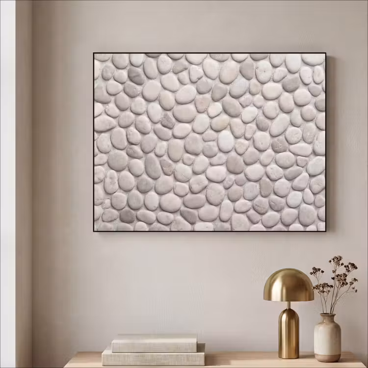Art Frame - Steen - Kiezel - Natuur - Minimalistisch - Beige — 3