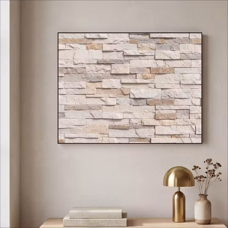 Art Frame - Steen - Muur - Textuur - Rustiek - Beige — 3