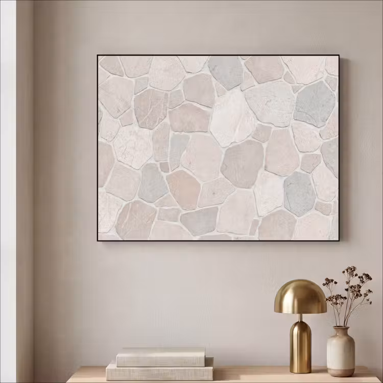 Art Frame - Steen - Patroon - Textuur - Beige — 3
