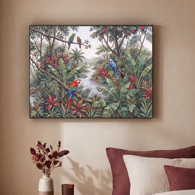 Art Frame - Vogel - Jungle - Natuur - Mozaïek - Groen — 2