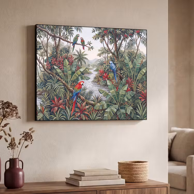 Art Frame - Vogel - Jungle - Natuur - Mozaïek - Groen — 4