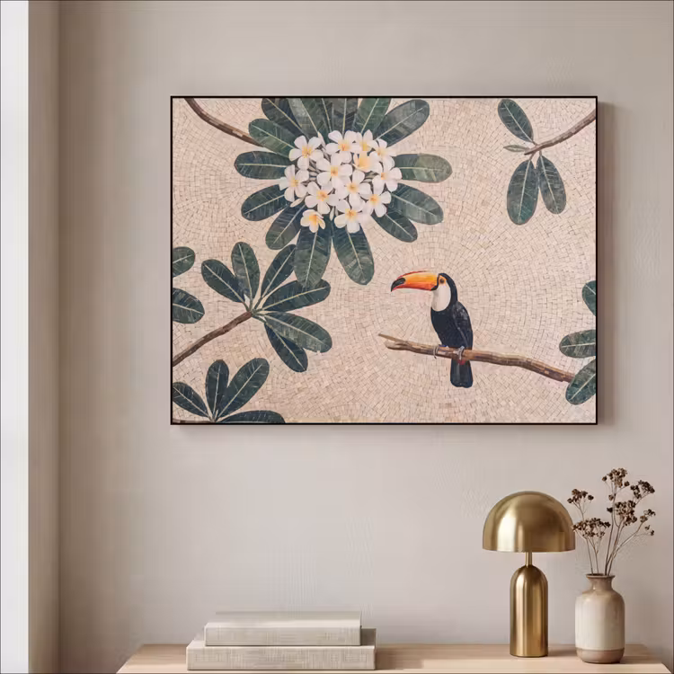 Art Frame - Vogel - Mozaïek - Tropisch - Natuur - Kleurrijk — 3