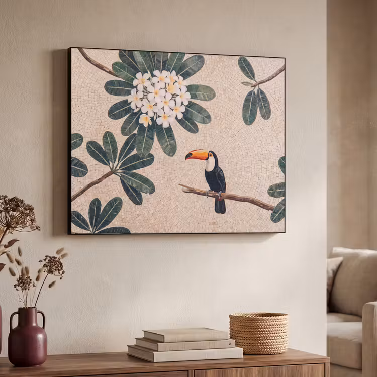 Art Frame - Vogel - Mozaïek - Tropisch - Natuur - Kleurrijk — 4