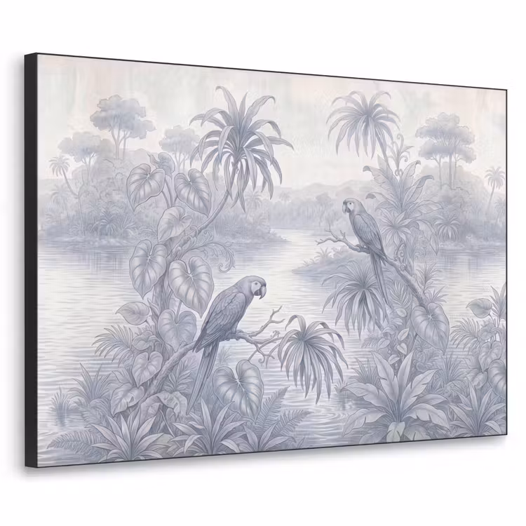 Art Frame - Vogel - Rivier - Tropisch - Illustratie - Blauw — 1