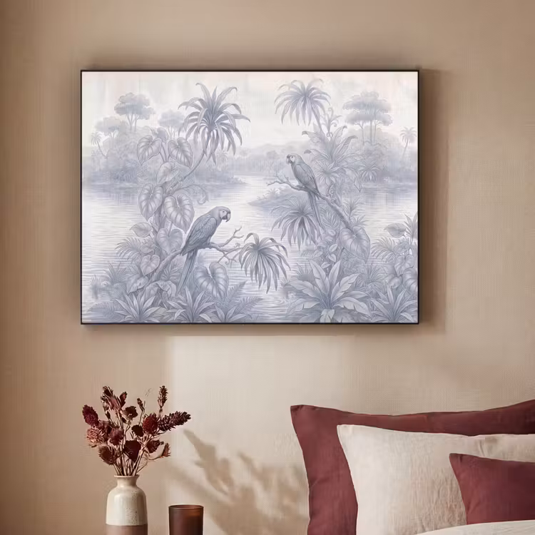 Art Frame - Vogel - Rivier - Tropisch - Illustratie - Blauw — 2