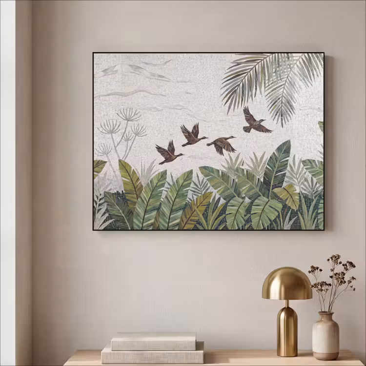 Art Frame - Vogel - Vliegend - Tropisch - Mozaïek - Groen — 3