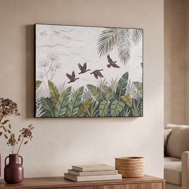 Art Frame - Vogel - Vliegend - Tropisch - Mozaïek - Groen — 4