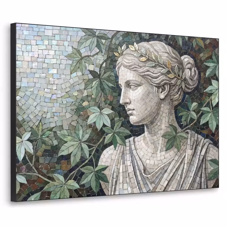 Art Frame - Vrouw - Klassiek - Mozaiëk - Natuur - Groen — 1