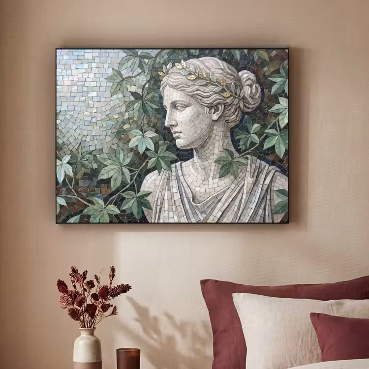 Art Frame - Vrouw - Klassiek - Mozaiëk - Natuur - Groen — 2