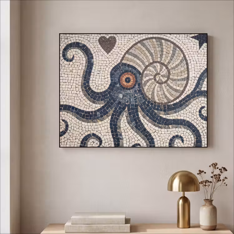 Art Frame - Zeeleven - Mozaïek - Kunst - Vintage - Beige — 3
